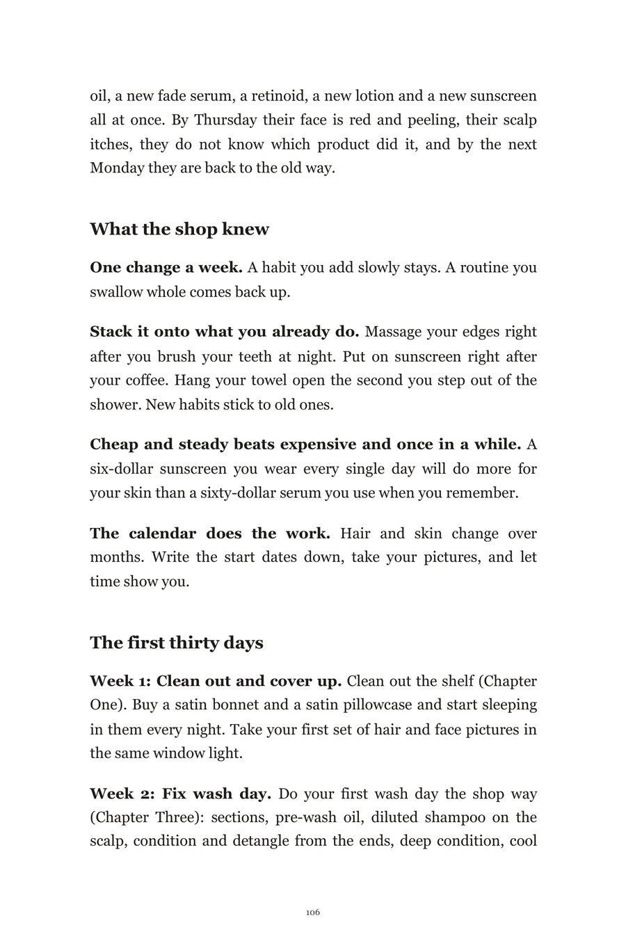 Book page: the first thirty days